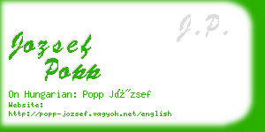 jozsef popp business card